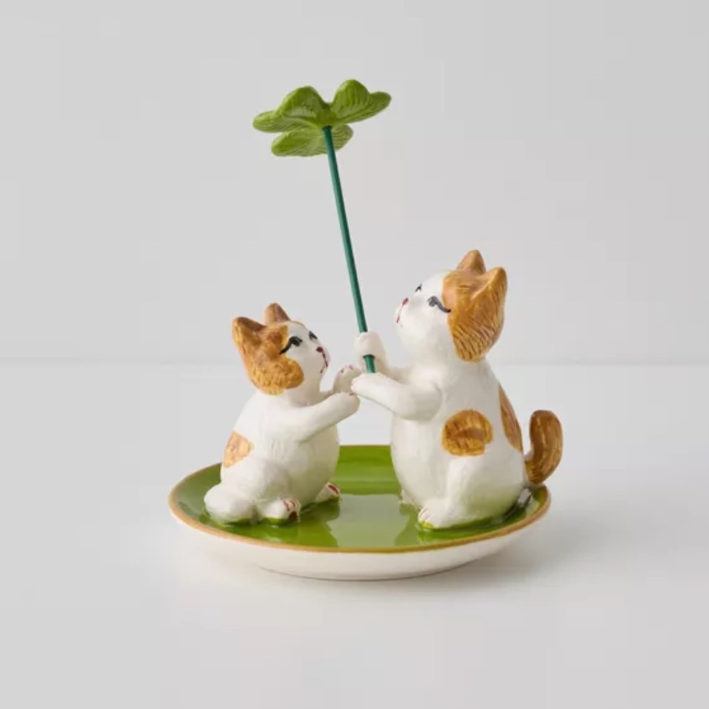Urban Outfitters Clover Cats Ring Dish | NWT